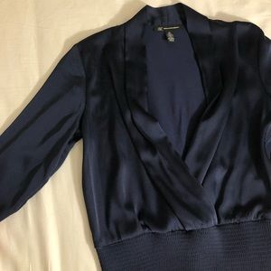 INC satin surplice top